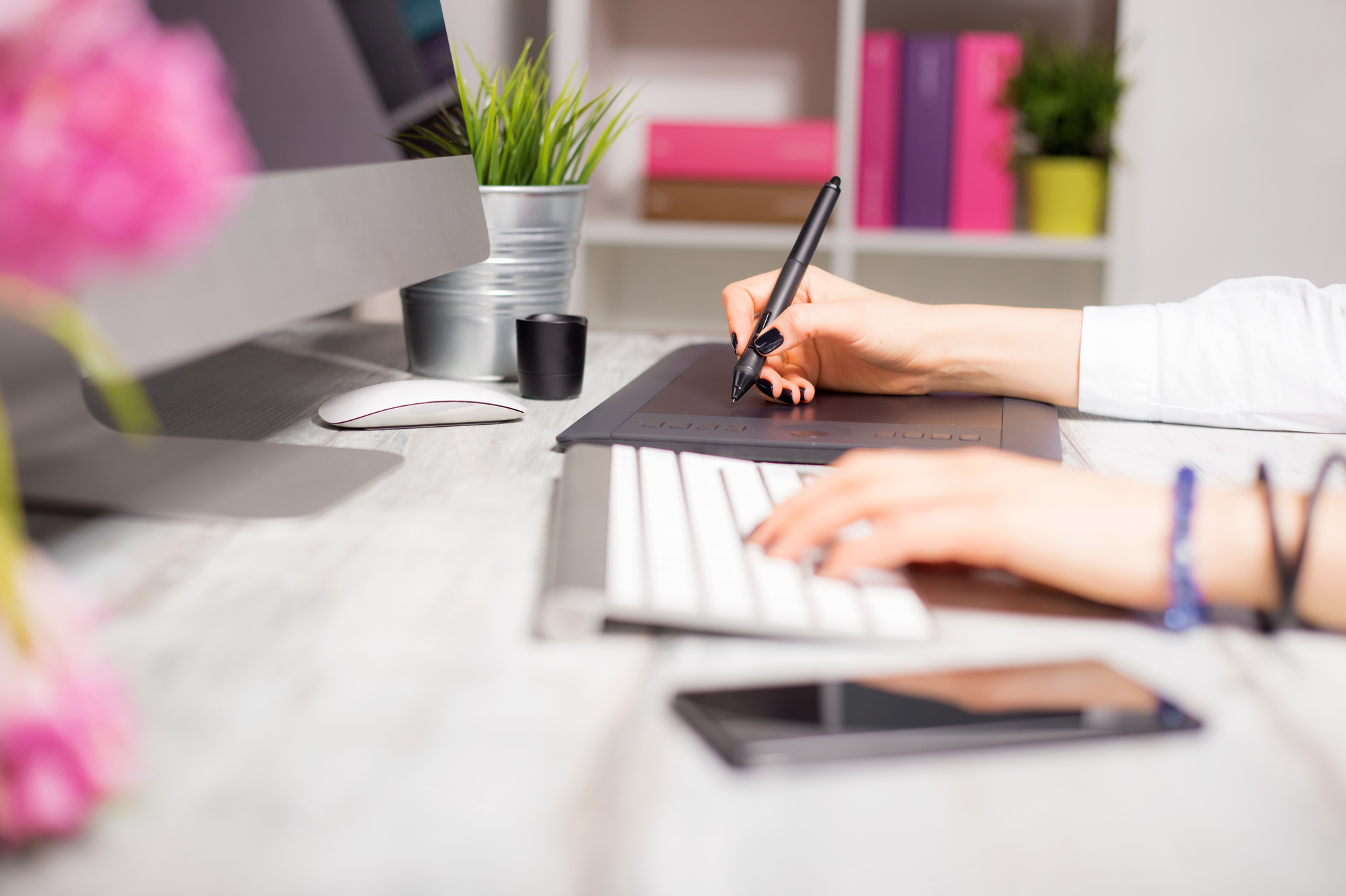 person working at desk